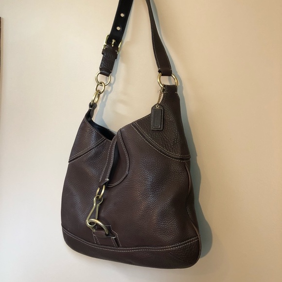 Dark Brown Coach Leather Shoulder bag - Picture 4 of 6